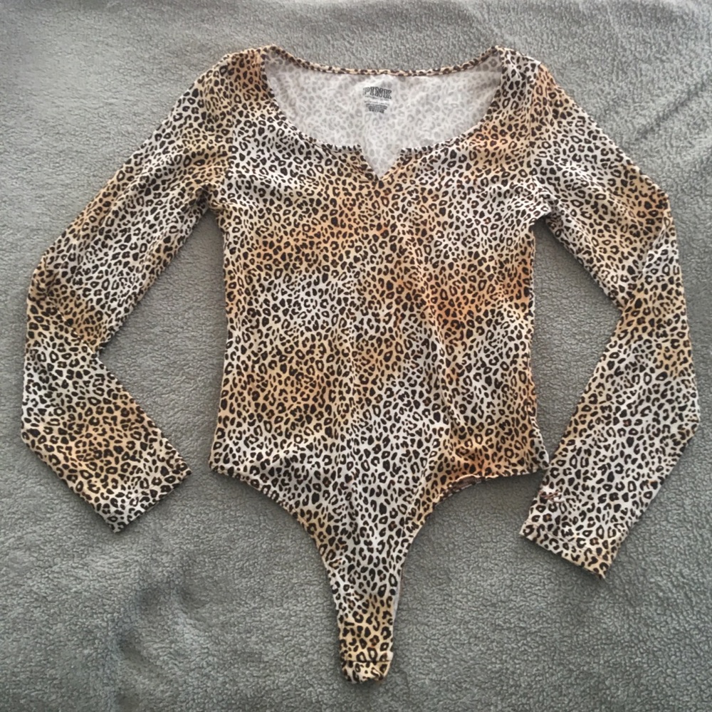Victoria’s Secret Pink Cheetah body suit NWOT SZ XSMALL